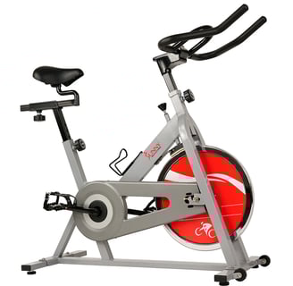 Silver exercise bike