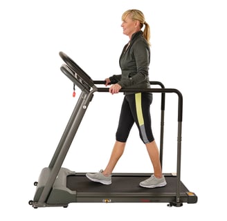 walking on treadmill