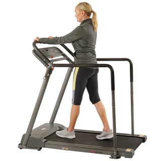 walking on treadmill