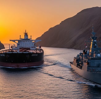 Navios navegando em aguas estreitas