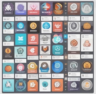 A digital wallet is open, displaying several cryptocurrency symbols inside. The background is a dark, matte surface. The symbols include Bitcoin and others, represented in bright colors against the muted background.