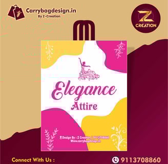Latest Carrybag Design, Flexo Design, Carrybag Unique Design, Premium carry Bag Design,
