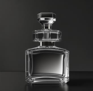 A dark, elegant perfume bottle stands upright, adorned with water droplets. The bottle features the words 'Sauvage' and 'Dior' in sleek, reflective lettering. A blurred, moody background adds to the sophisticated and luxurious vibe.