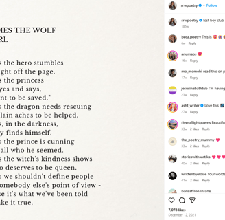 A Poem that has stuck with me since I saw it. Linked, will you to the author's Insta.