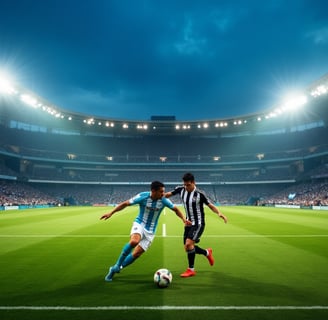 Imagem do jogo Racing x Central Córdoba no Campeonato Argentino, com destaque para o Racing Club, pa