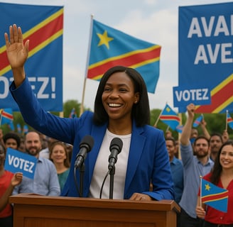 Campagne électorale RDC, femme politique