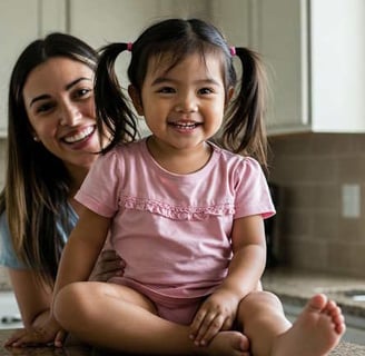mother with toddler daughter