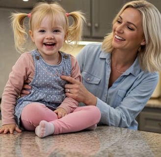 mother and toddler daughter
