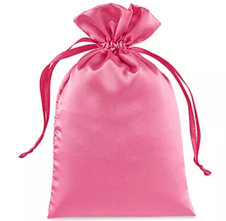 satin pink bag