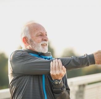 Elder Man Exercising