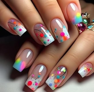 Uñas francesas degradadas