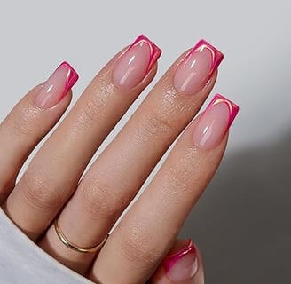 Uñas francesas en rosa