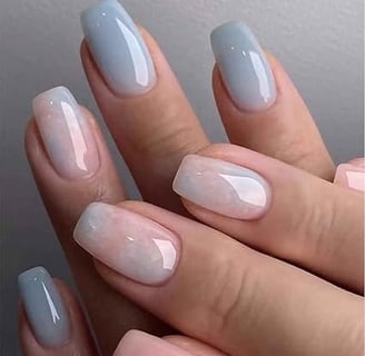 Uñas jelly azules