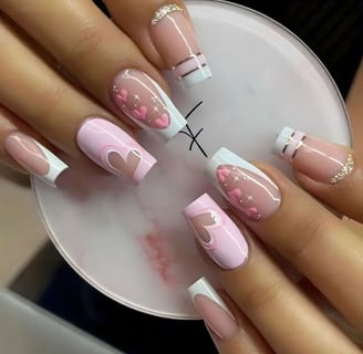 Uñas para San Valentín