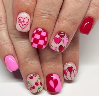 Uñas Be Mine para San Valentín