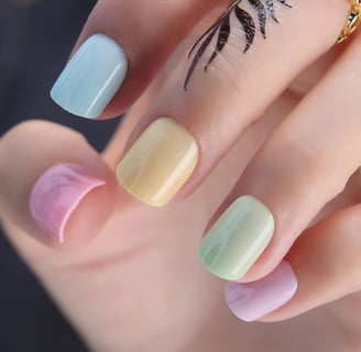 Uñas en tonos pastel