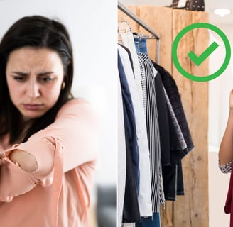 Ropa en mal estado vs ropa de calidad