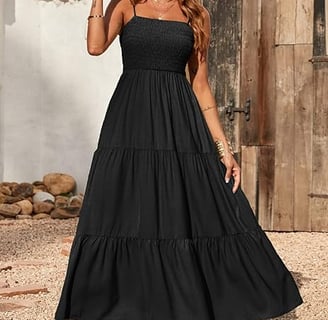 Vestido básico de verano negro