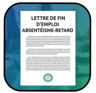 Logo de la lettre de fin d'emploi pour absentéismes et retards fréquents