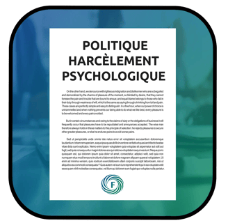 Logo de la politique de harcèlement psychologique au travail