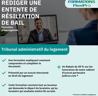 Fiche publicitaire pour rédiger une entente de résiliation de bail