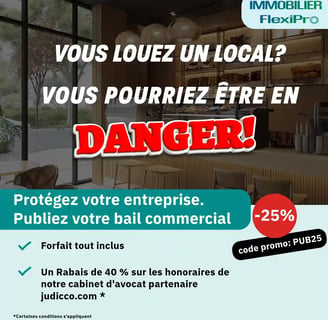 Fiche publicitaire de publication de bail commercial au Registre foncier