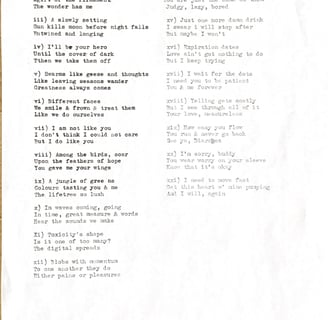 typewritten haikus