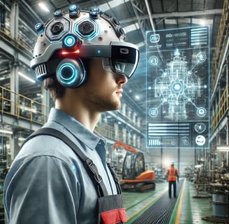 a man in a helmet with a virtual reality