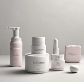 A collection of skincare products labeled 'Pharmaceris A' is arranged neatly on a white surface against a plain background. The products include bottles and tubes designed for moisturizing and sensitive skin care.