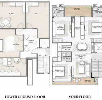 a floor plan of and basement smart world gems