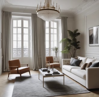 A modern interior featuring high ceilings and rows of glass-panelled walls, creating a spacious, well-lit corridor. The architectural design incorporates clean lines, with balconies and lighting fixtures enhancing the sense of openness.