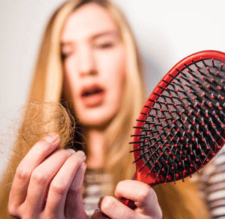 women scare she might be losing her hair 
