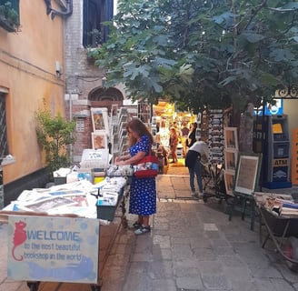Libreria Acqua Alta Bookstore Venice