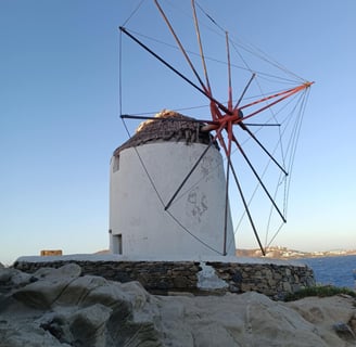 The famous windmills of Mykonos