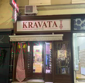 Necktie shop in Croatia