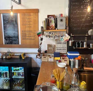Coffee shop: Fabrikadaga, Sofia, Bulgaria