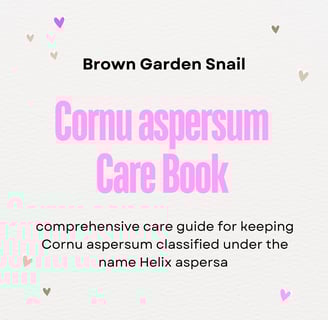 Helix aspersa garden snail care guide book