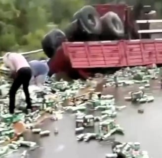 Heineken olut rekka kaatui Argentiinassa