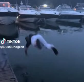 Joni Stagala työnnettiin mereen
