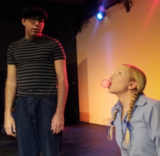 Raspberry Fizz (2013) Audacity Theatre Lab - Travis Stuebing as Ellson and Tashina Richardson as Sam