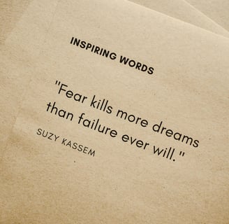a stack of paper with a quote on it about self development