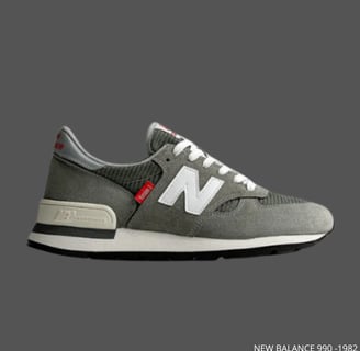 the first New Balance 990  sneaker, 1982 