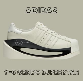 a pair of adidas superstar sneakers, Y-3 Gendo Superstar