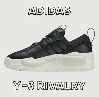 a pair of adidas sneakers with the words Y-3 Rivalry