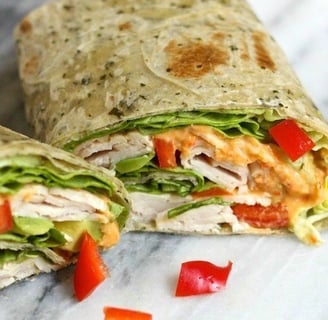 turkey and veggie wrap