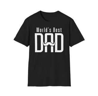 a black t - shirt with the words world's best dad and dad