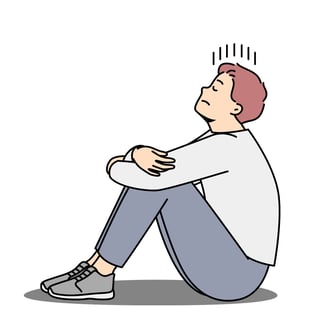 Grieving boy