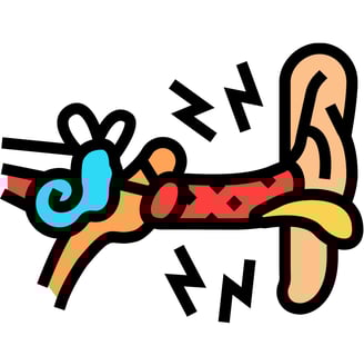 Ear with noises