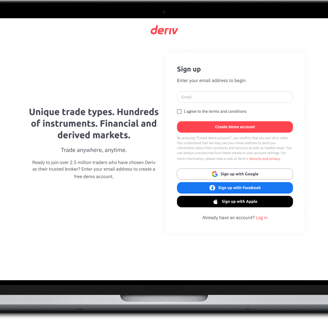 deriv signup