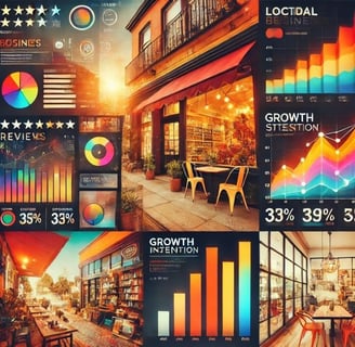Collage de negocios locales de Almería mostrando ejemplos de estrategias de marketing exitosas.